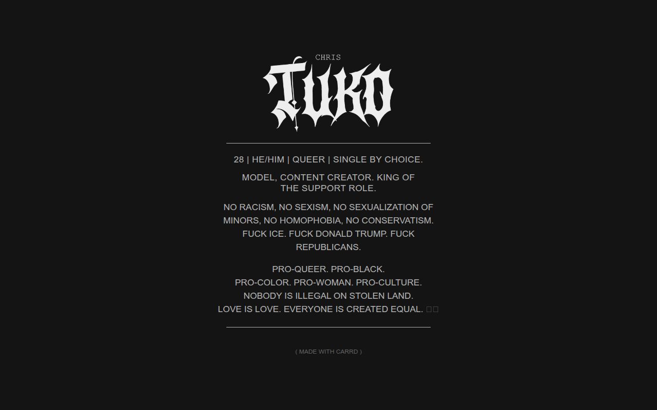 Carrd profile picture for @tuko